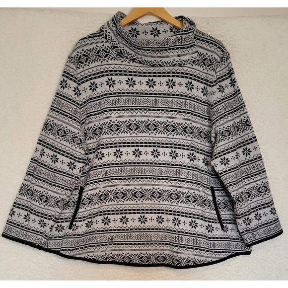 Talbots Tops - T by Talbots Womens Top Shirt Plus Size 3X Aztec 3/4 Sleeve‎ Sweatshirt 1261